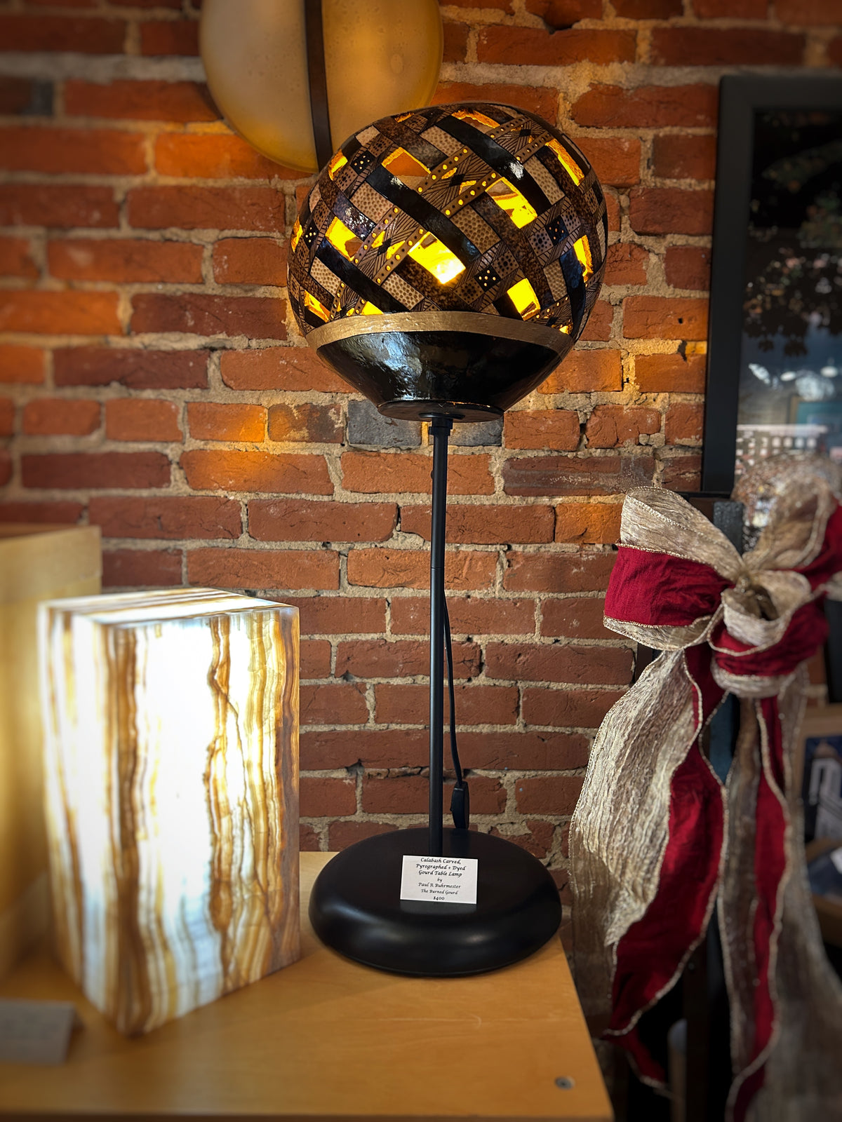 Carved Gourd Table/Floor Lamp