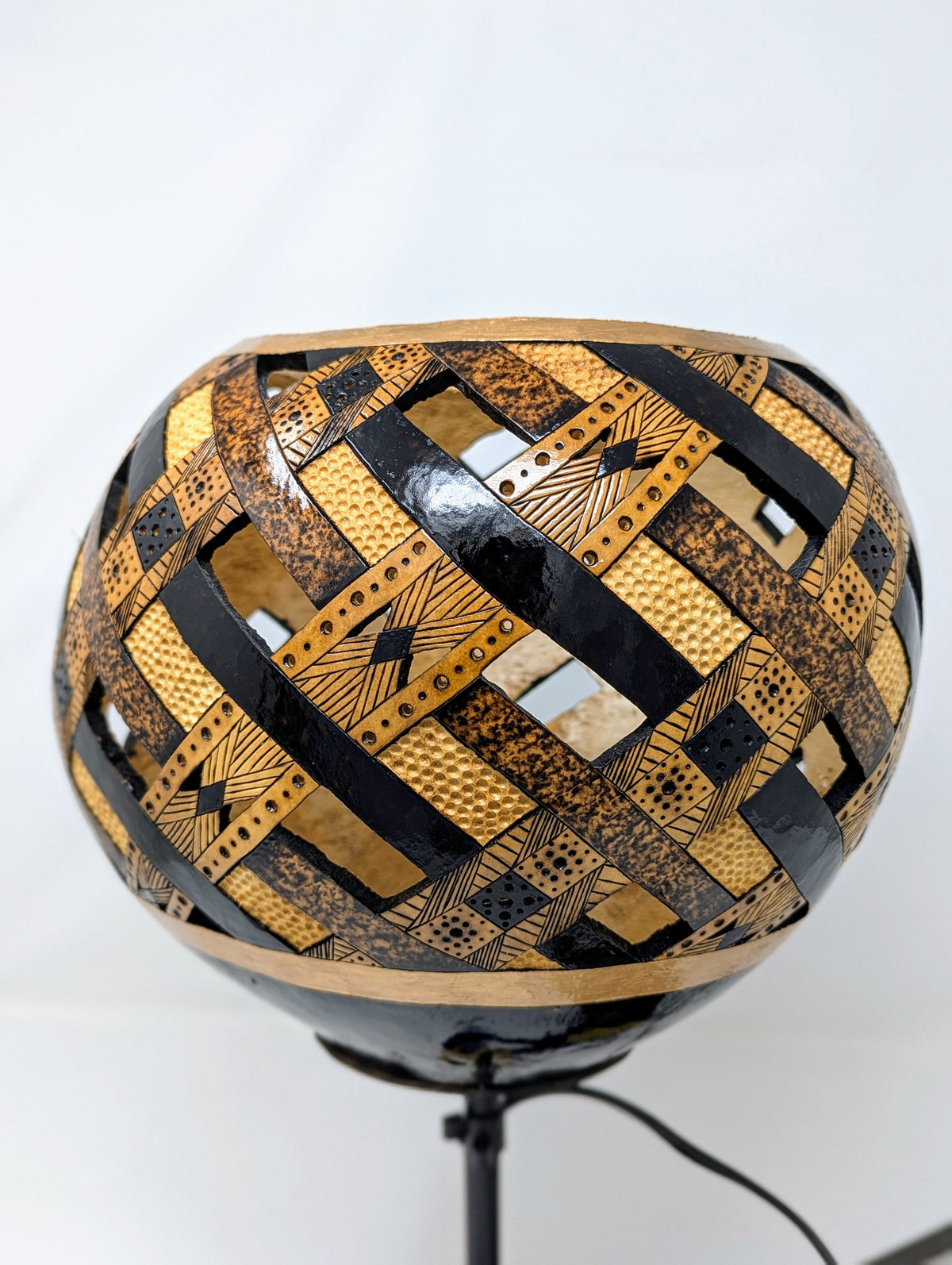 Carved Gourd Table/Floor Lamp