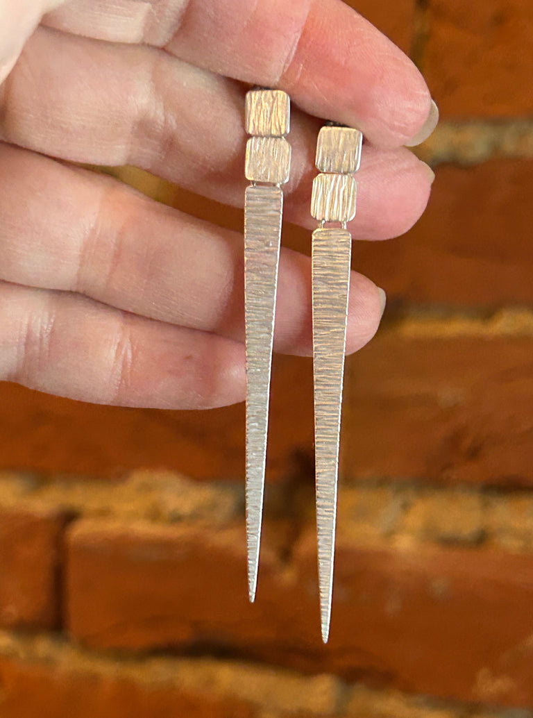 Squares + Tokyo Dagger Post Earrings