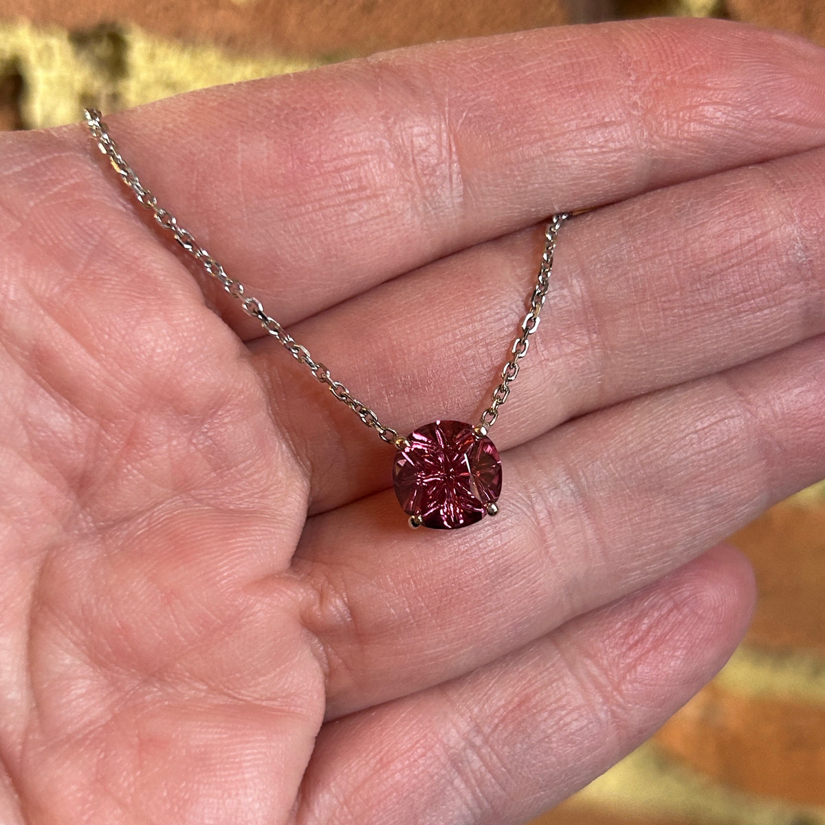 Pink Mahenge Garnet Pendant Necklace