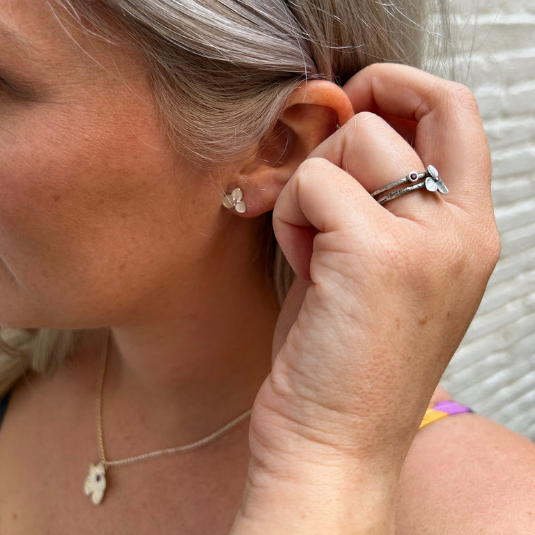 Oxidized Sterling Silver Stacking Rings