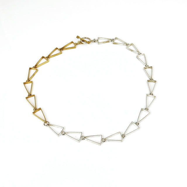 Opposing Triangles Chain Necklace