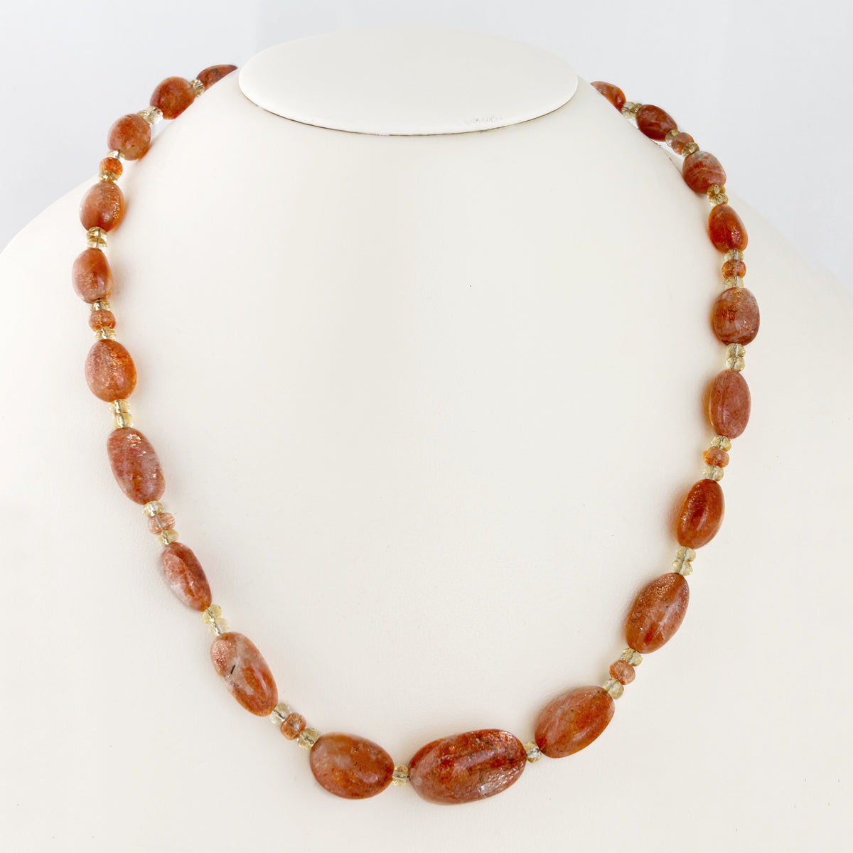 Sunstone + Citrine Bead Necklace