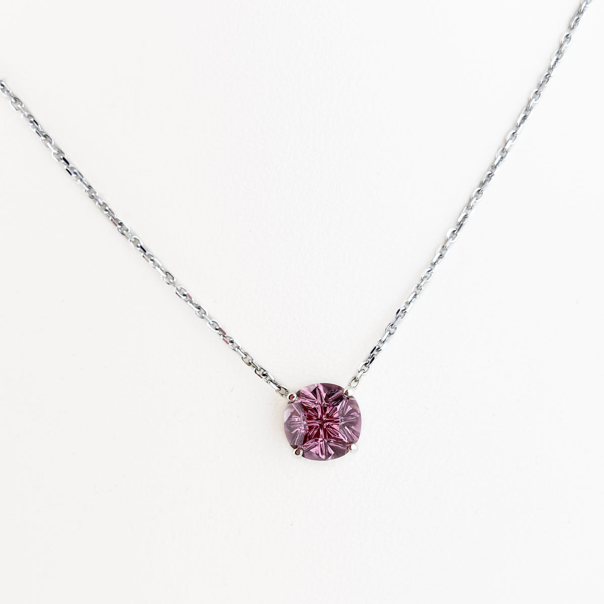 Pink Mahenge Garnet Pendant Necklace