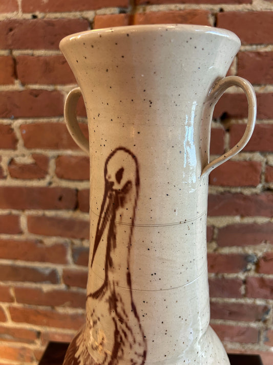 "The Stork" Amphora Vase