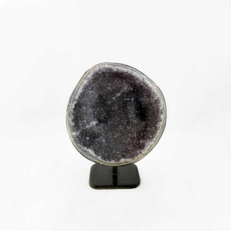 Heather Grey-Violet Amethyst Geode
