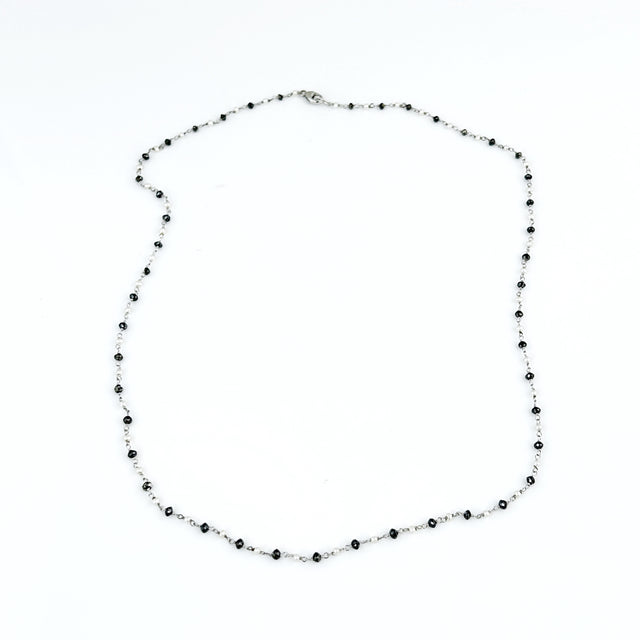Black Diamond + Seed Pearl Necklace
