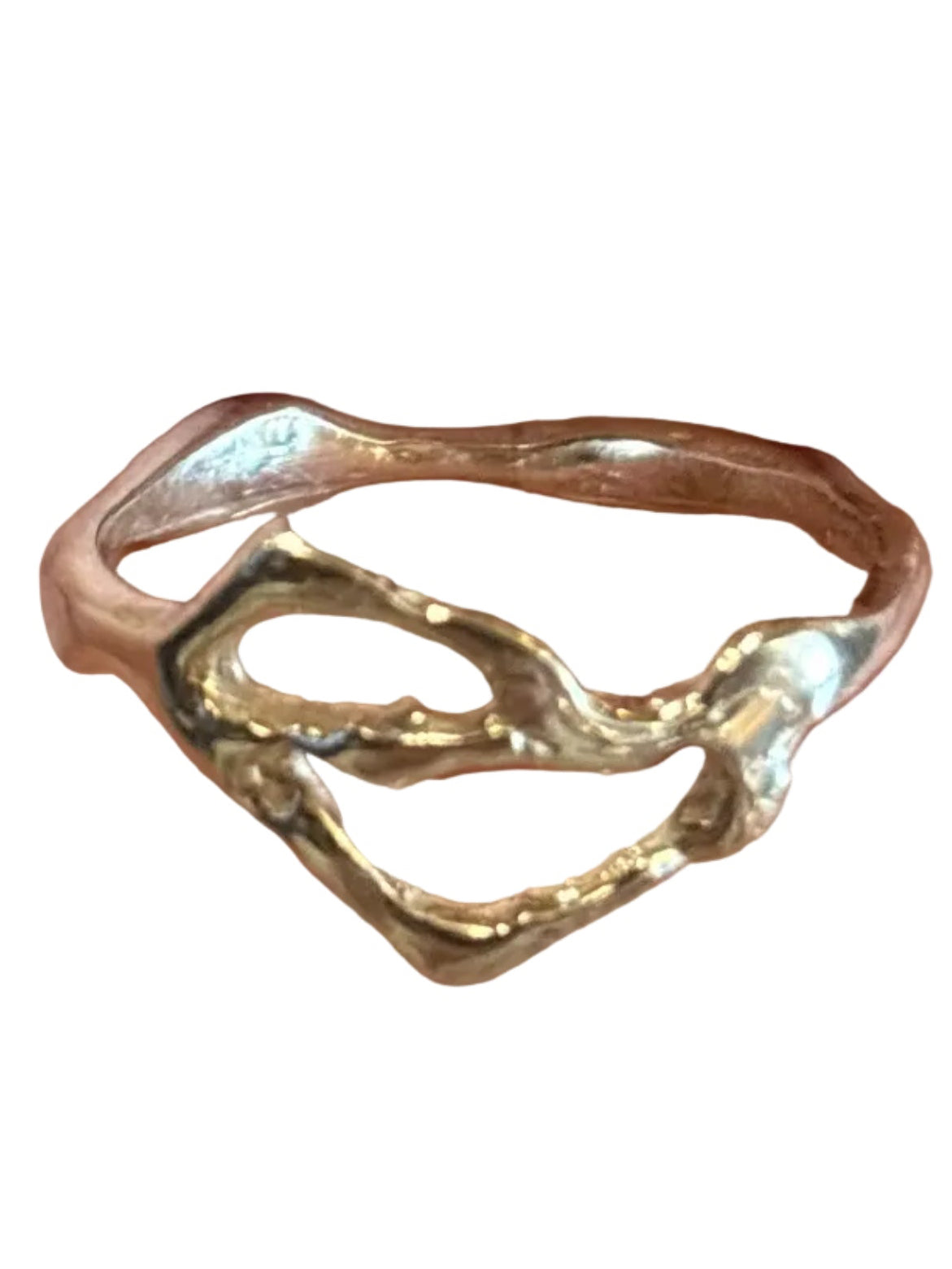 Hammered Silver Asymmetric Ring