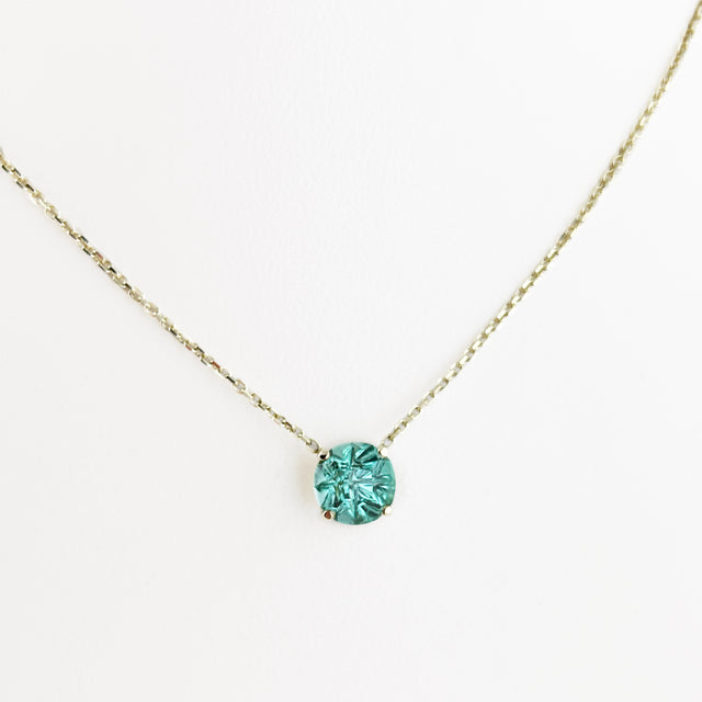 Seafoam Tourmaline Pendant Necklace