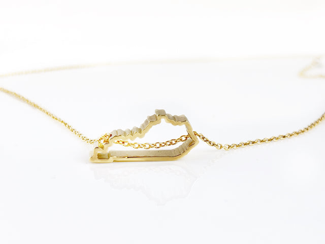 Gold Plated Kentucky Pendant Necklace
