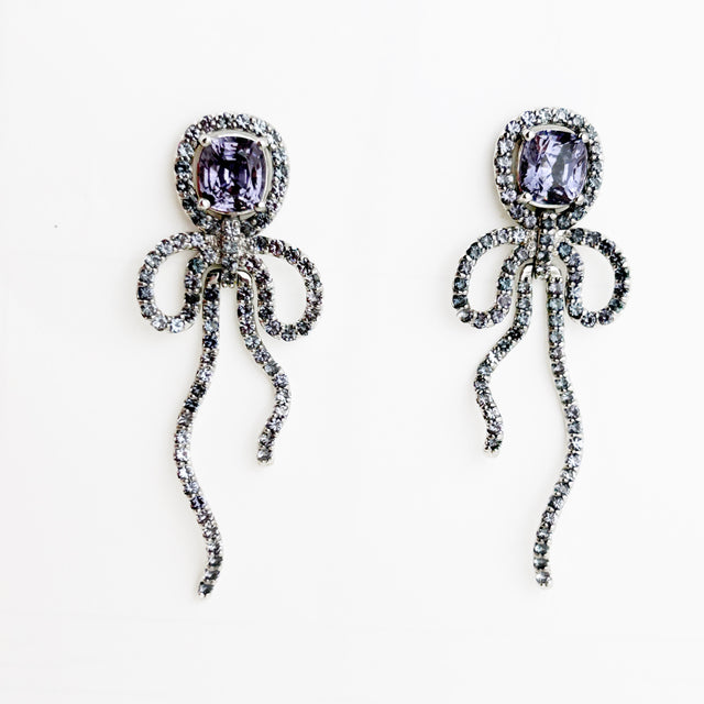 Spinel Bow Earrings