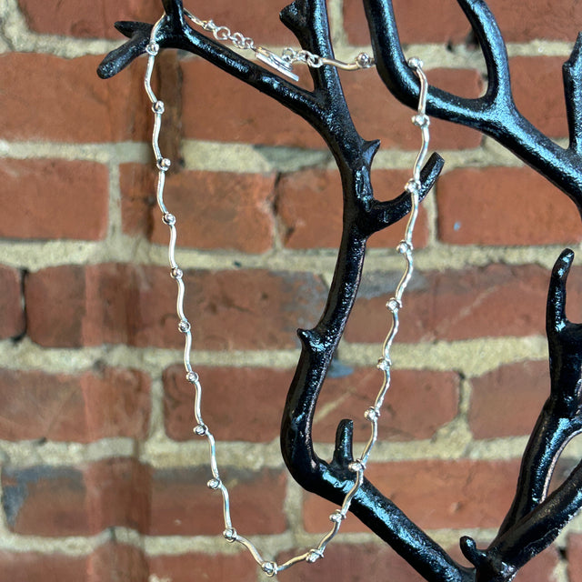 Handmade Curved Brad Chain Necklace