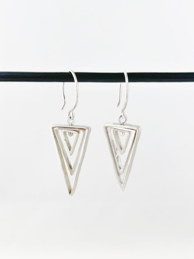 Medium Concentric Mobile Triangle Earrings