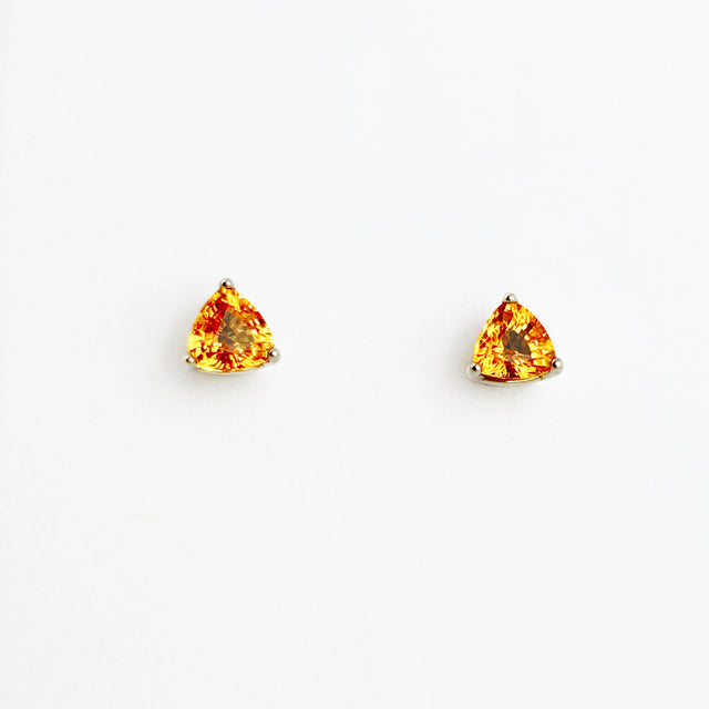 Orange Sapphire Earrings