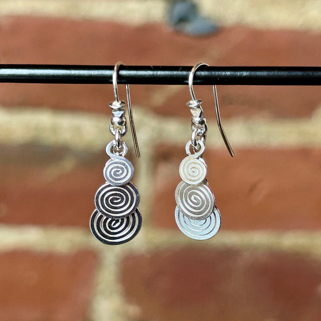 Triple Vortex Disc Earrings