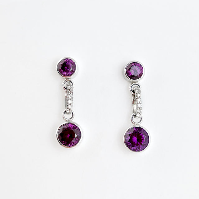 Grape Pyrope Garnet Earrings