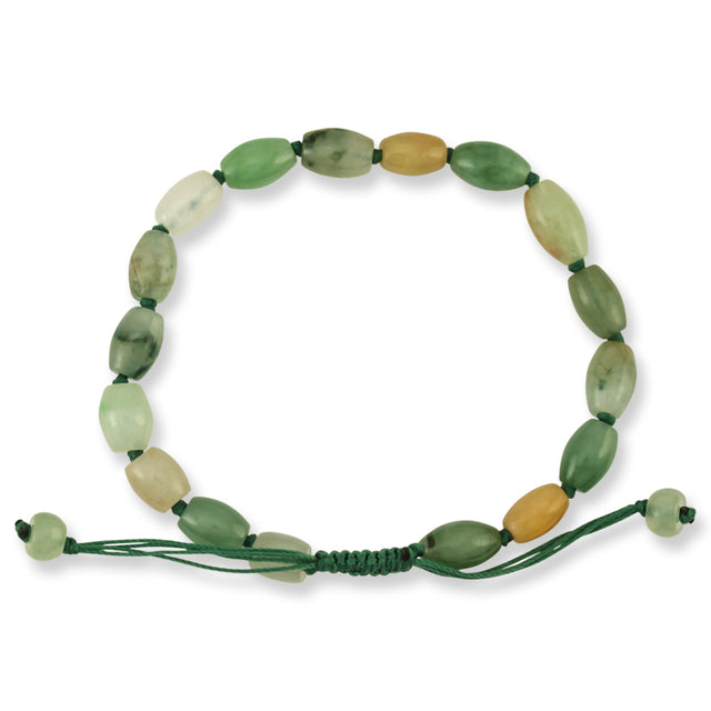 Mixed Color Jade Lotus Bead Bracelet