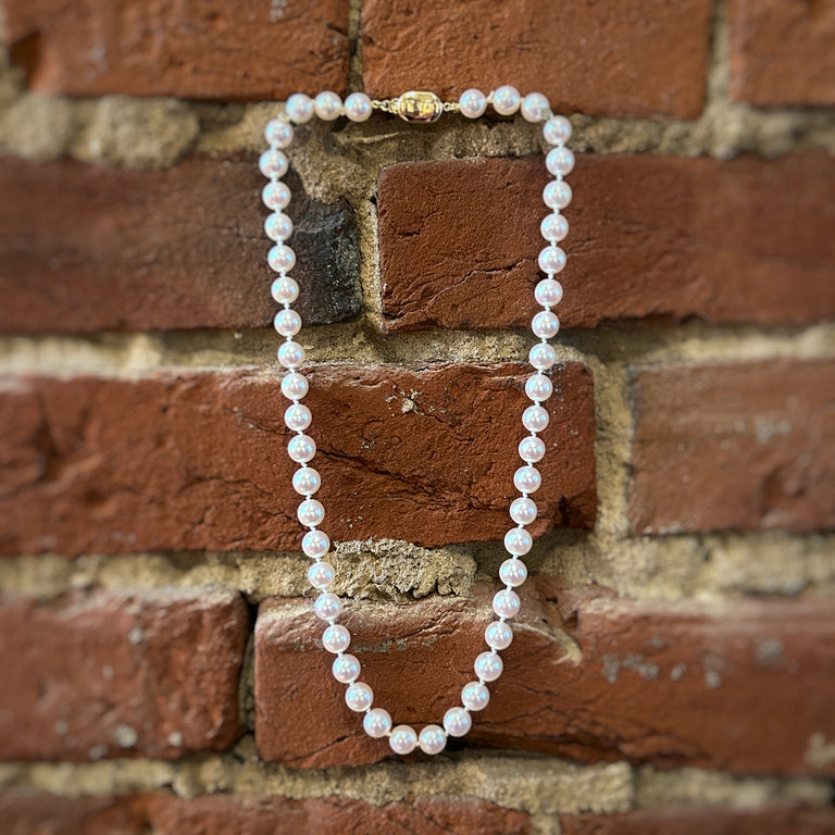 Blush White Akoya Pearl Necklace