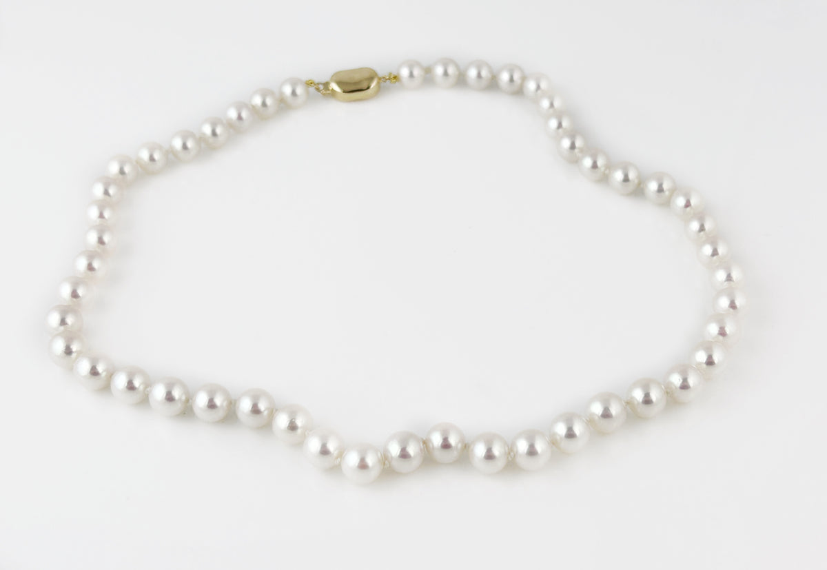 Blush White Akoya Pearl Necklace