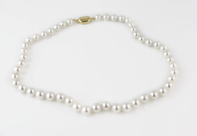 Blush White Akoya Pearl Necklace