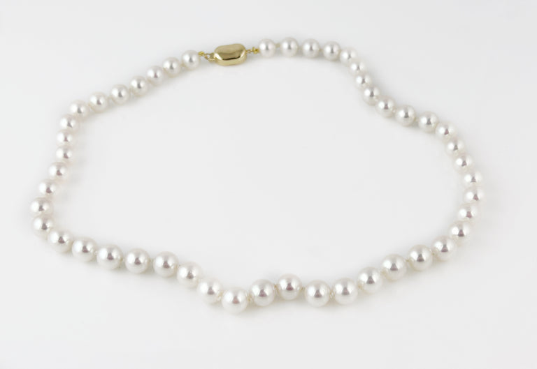 Blush White Akoya Pearl Necklace