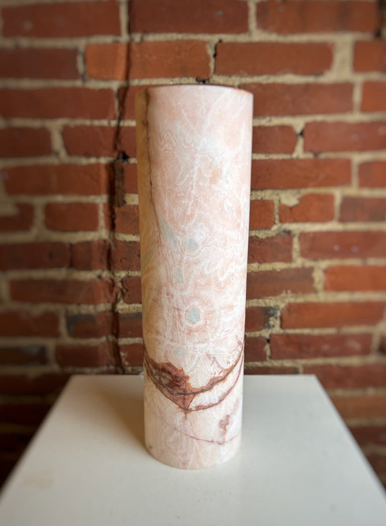Medium Cherry Blossom Calcite Cylinder Lamp