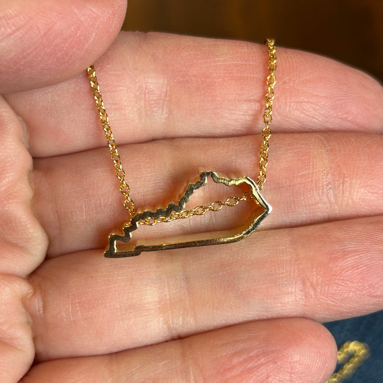 Gold Plated Kentucky Pendant Necklace