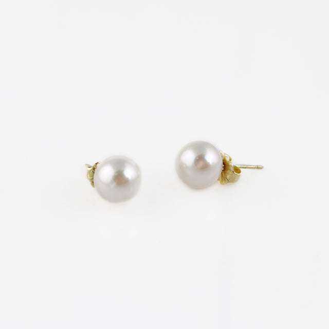 White Akoya Pearl Earrings