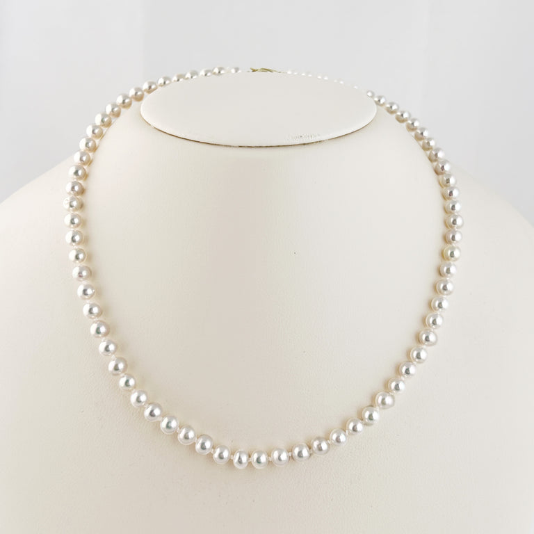 5mm White Akoya Pearl Necklace