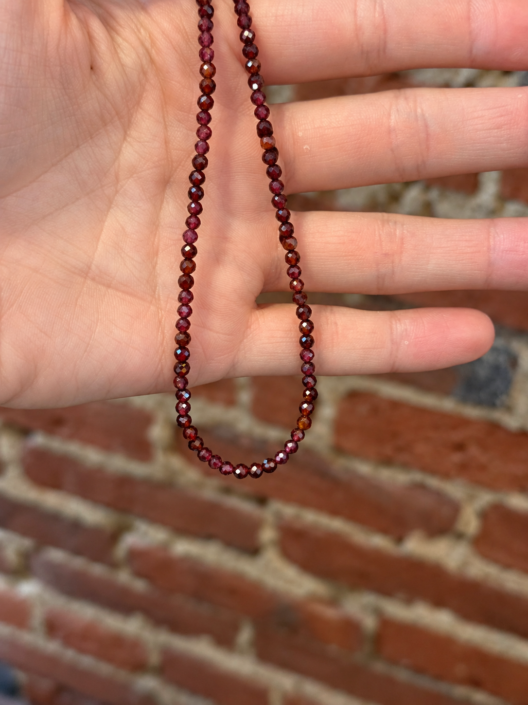 Garnet Bead Necklace