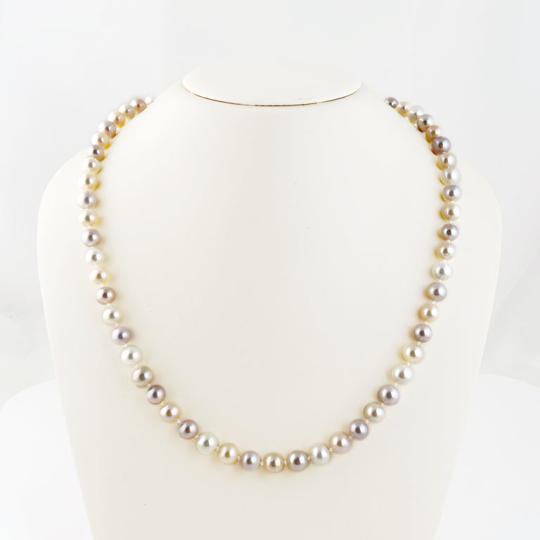 Multicolor Pearl Strand Necklace