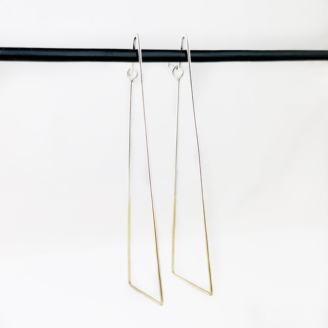 Triangle Wire Hoop Earrings