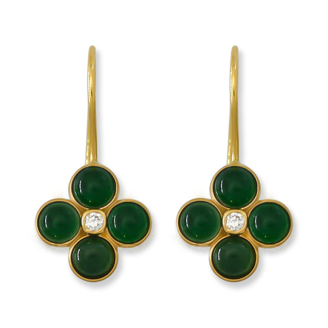 Fine Green Jade Earrings