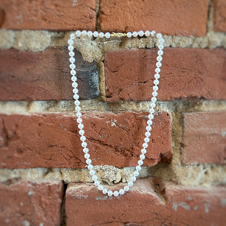 5mm White Akoya Pearl Necklace