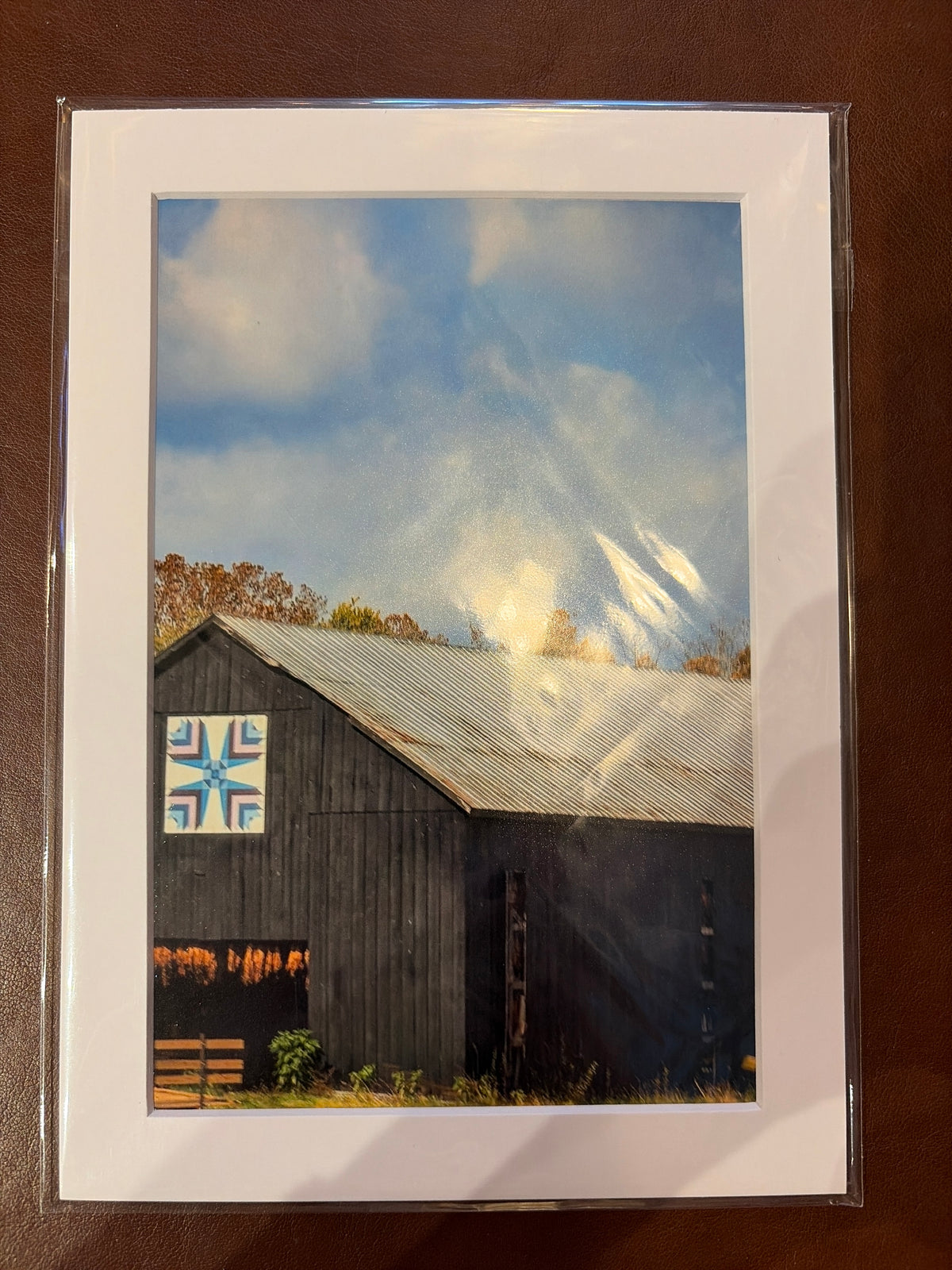 "Tobacco Barn Quilt Art, Scott County" Photograph (mat)