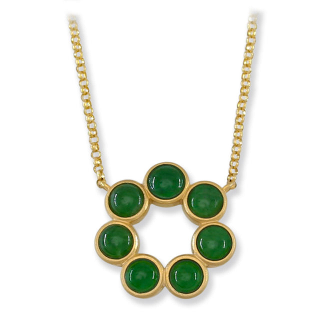 Green Jade Rounds Necklace