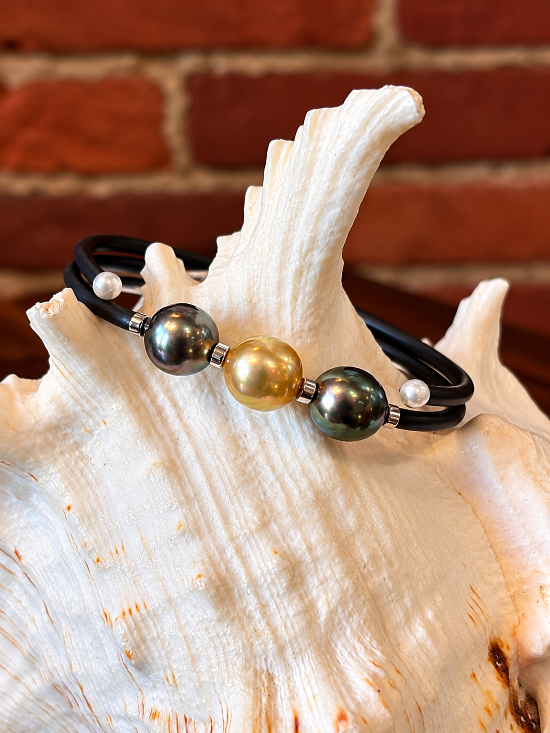 Triple Pearl Wrap Bracelet