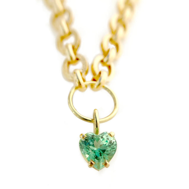 Vintage Chain Necklace with Merelani Mint Garnet