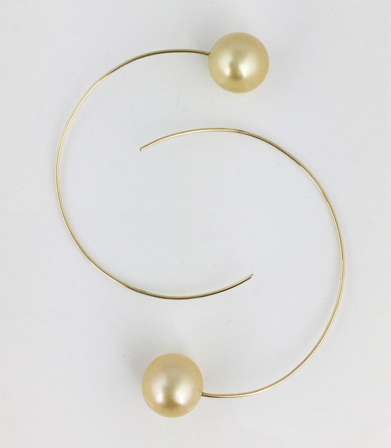 GOLDEN SOUTH SEA PEARL EARRINGS