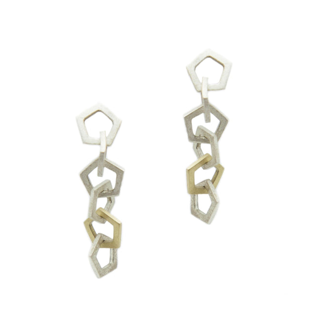 Pentagon Drop Earrings