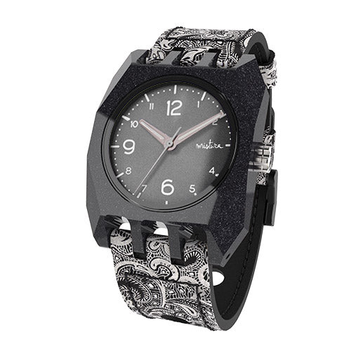 Mistura Volkano Arkitekt Mineral Wristwatch (Black + White)