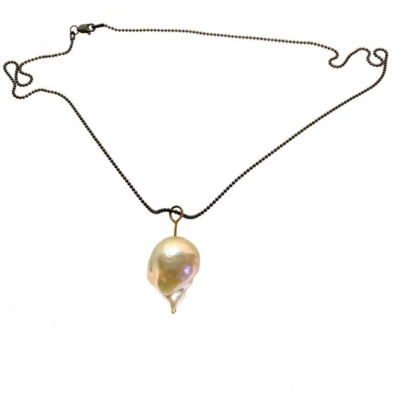 Fireball Pearl Pendant Necklace