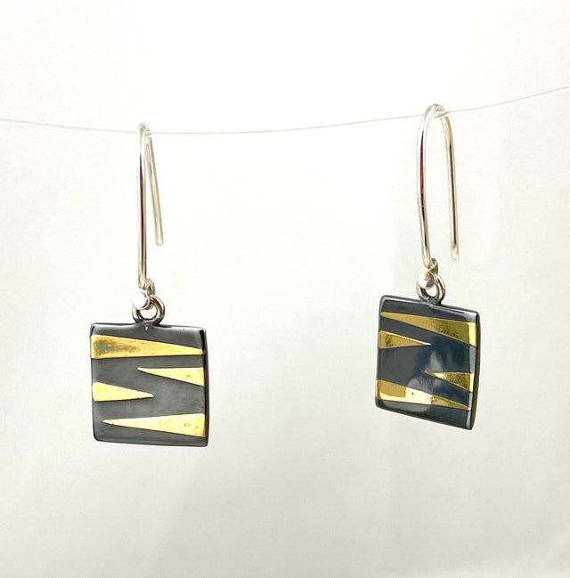 Square Tiger Stripe Earring