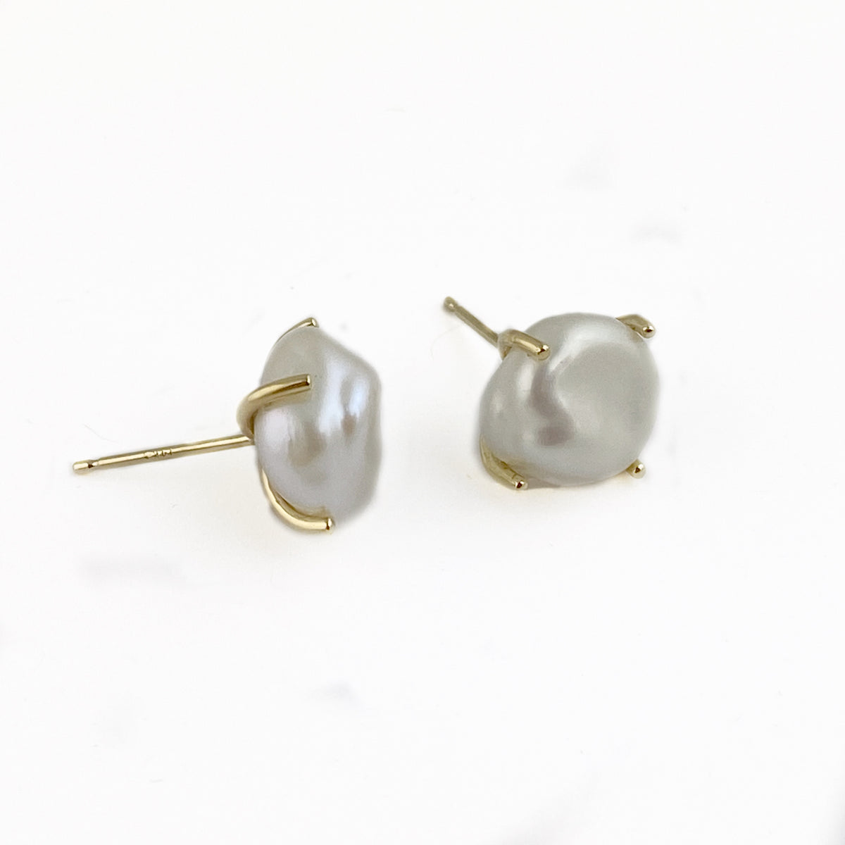 Baroque Coin Pearl Earrings