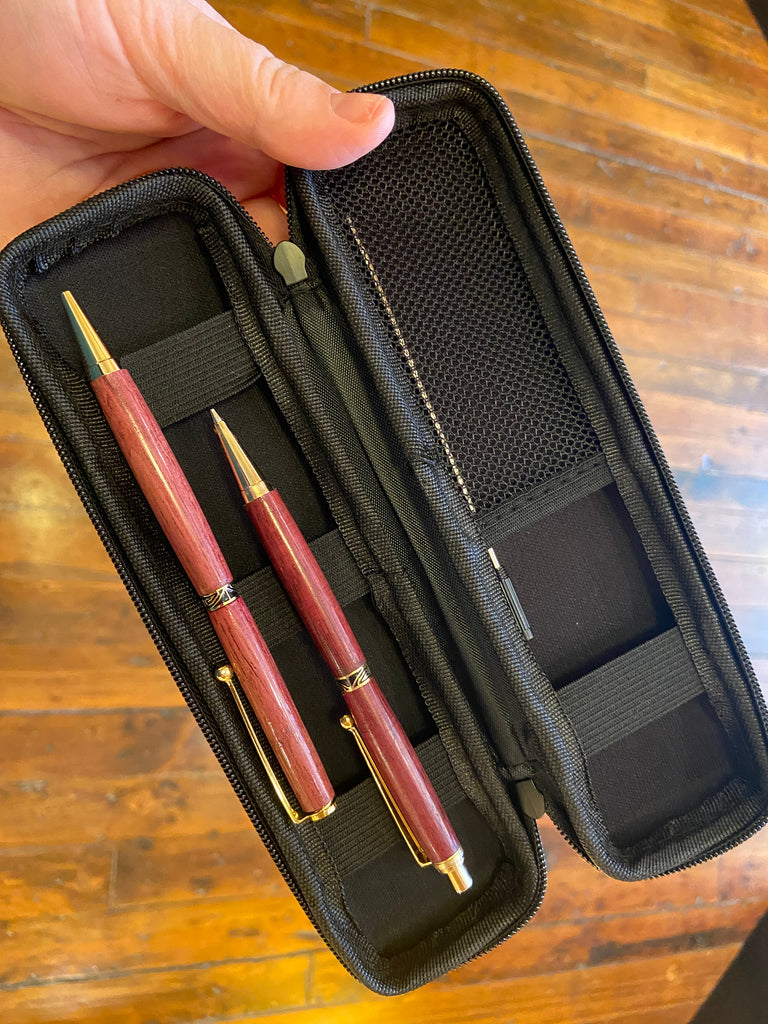 Purpleheart Wood  Pen + Pencil Set