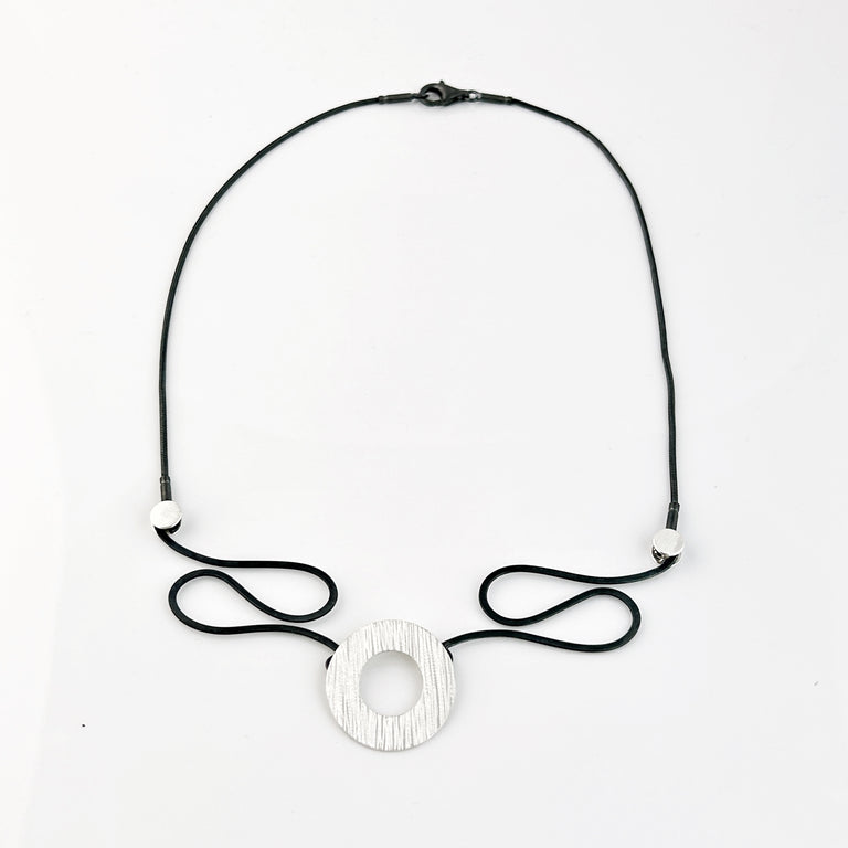 Abstract Open Circle Necklace