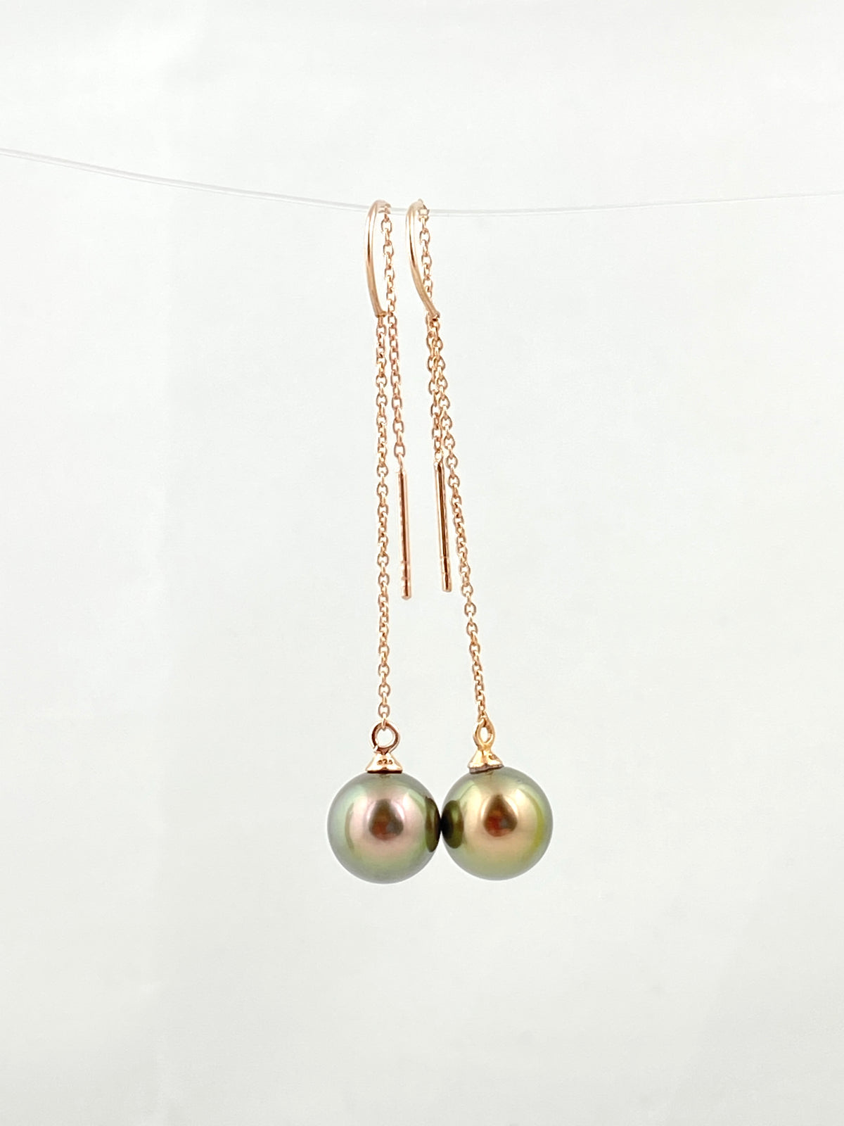 Tahitian Pearl Threader Earrings