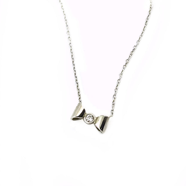 Tiny Bow Pendant Necklace