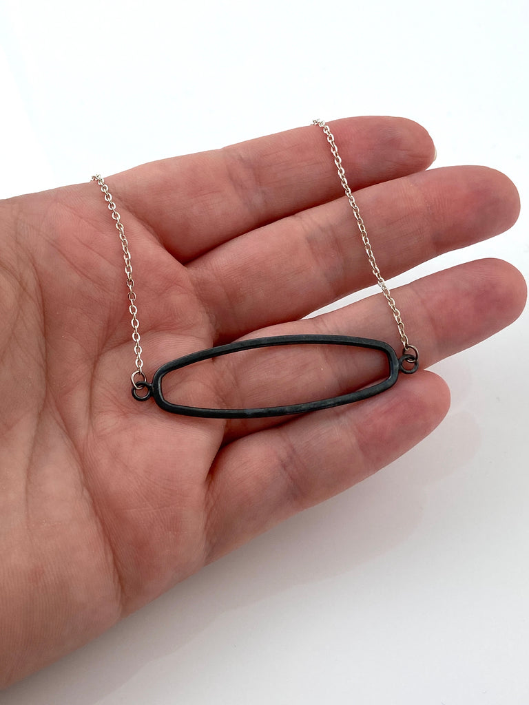 Oxidized Silver Necklace