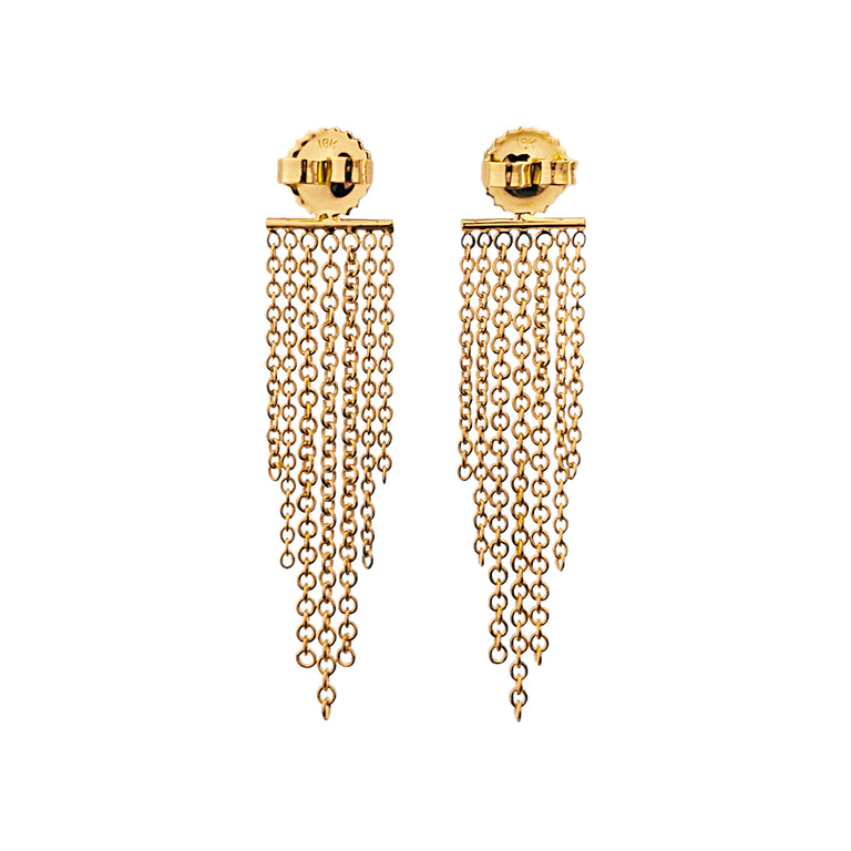 Small Yellow Gold Fringe Earring Jackets